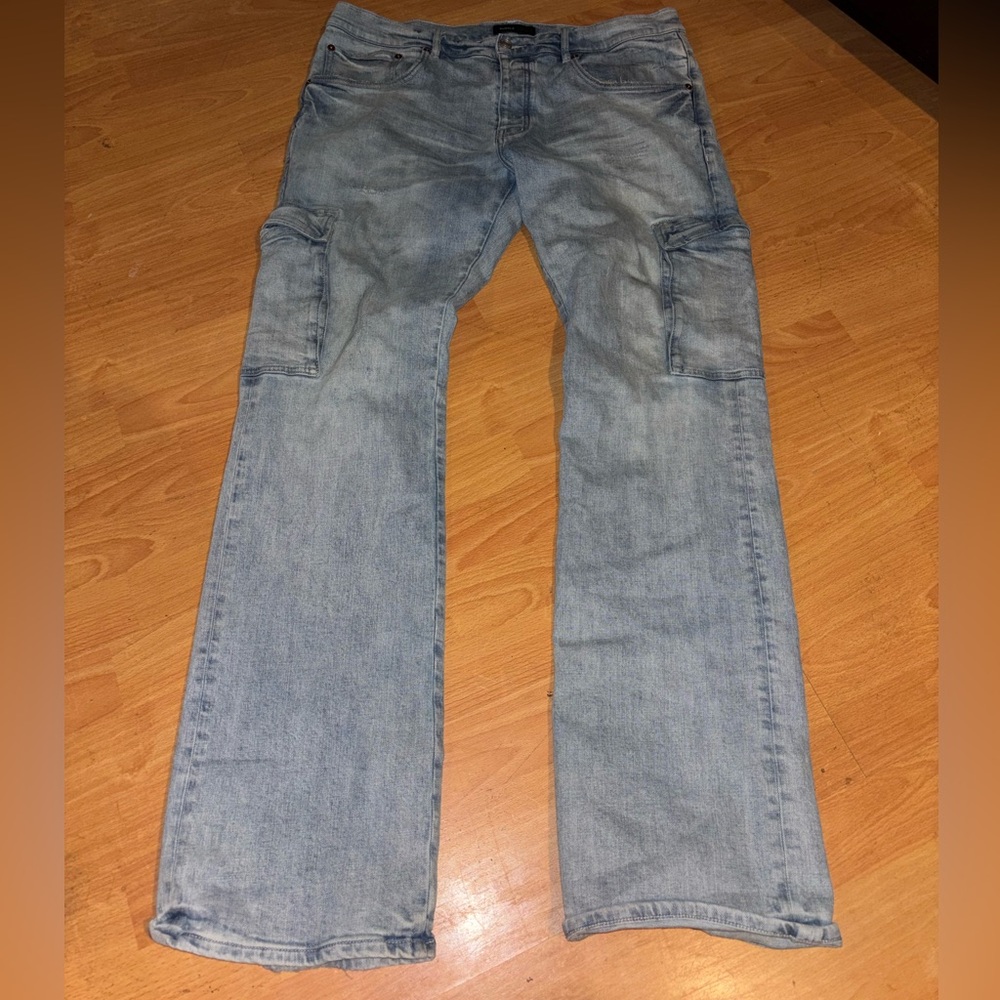 Purple Brand Light Blue Cargo Jeans Size 38
